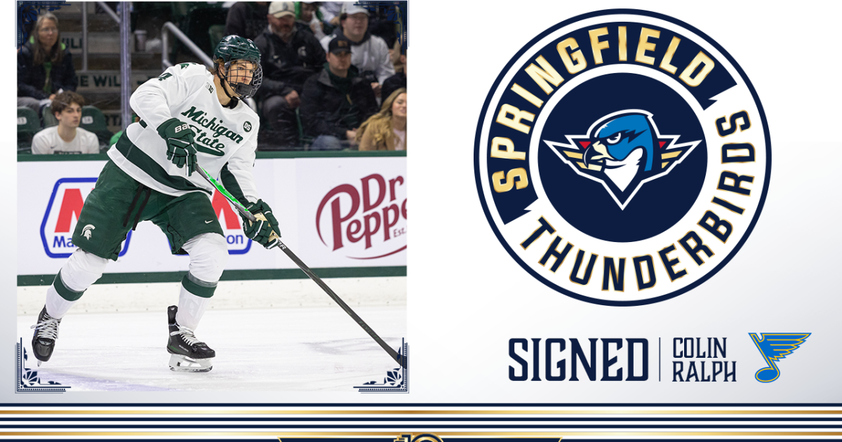 Colin Ralphs Springfield Thunderbirds | Blues Sign D Colin Ralph to Three-Year,…